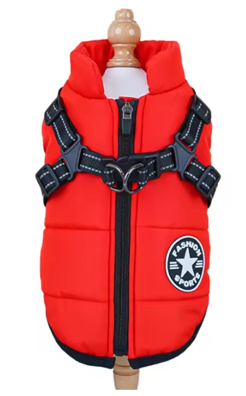 CozyPaw Jas™ – De Ultieme Winterjas met Harnas voor Je Hond