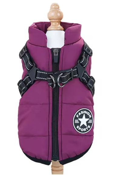 CozyPaw Jas™ – De Ultieme Winterjas met Harnas voor Je Hond