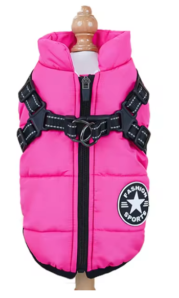 CozyPaw Jas™ – De Ultieme Winterjas met Harnas voor Je Hond
