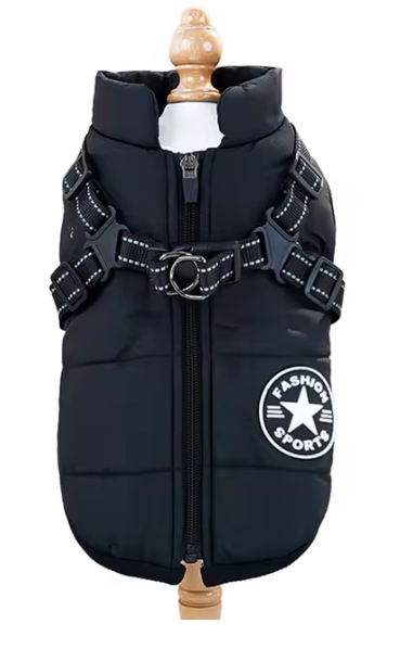 CozyPaw Jas™ – De Ultieme Winterjas met Harnas voor Je Hond