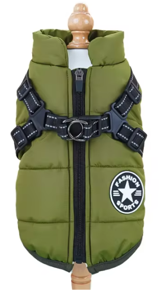 CozyPaw Jas™ – De Ultieme Winterjas met Harnas voor Je Hond