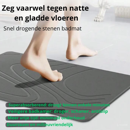 StoneDry Mat™ - Jouw #1 oplossing voor een droge, veilige en stijlvolle badkamer