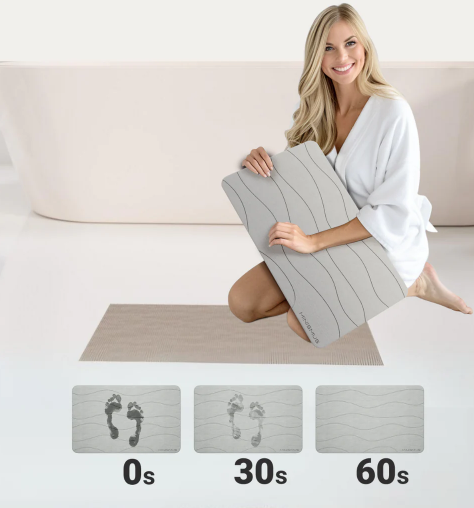 StoneDry Mat™ - Jouw #1 oplossing voor een droge, veilige en stijlvolle badkamer